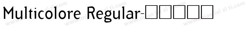 Multicolore Regular字体转换